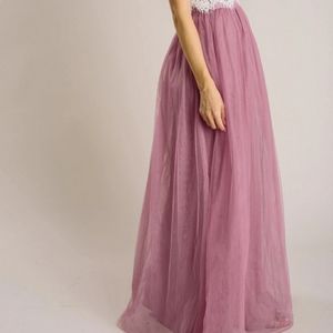 Tulle maxi skirt